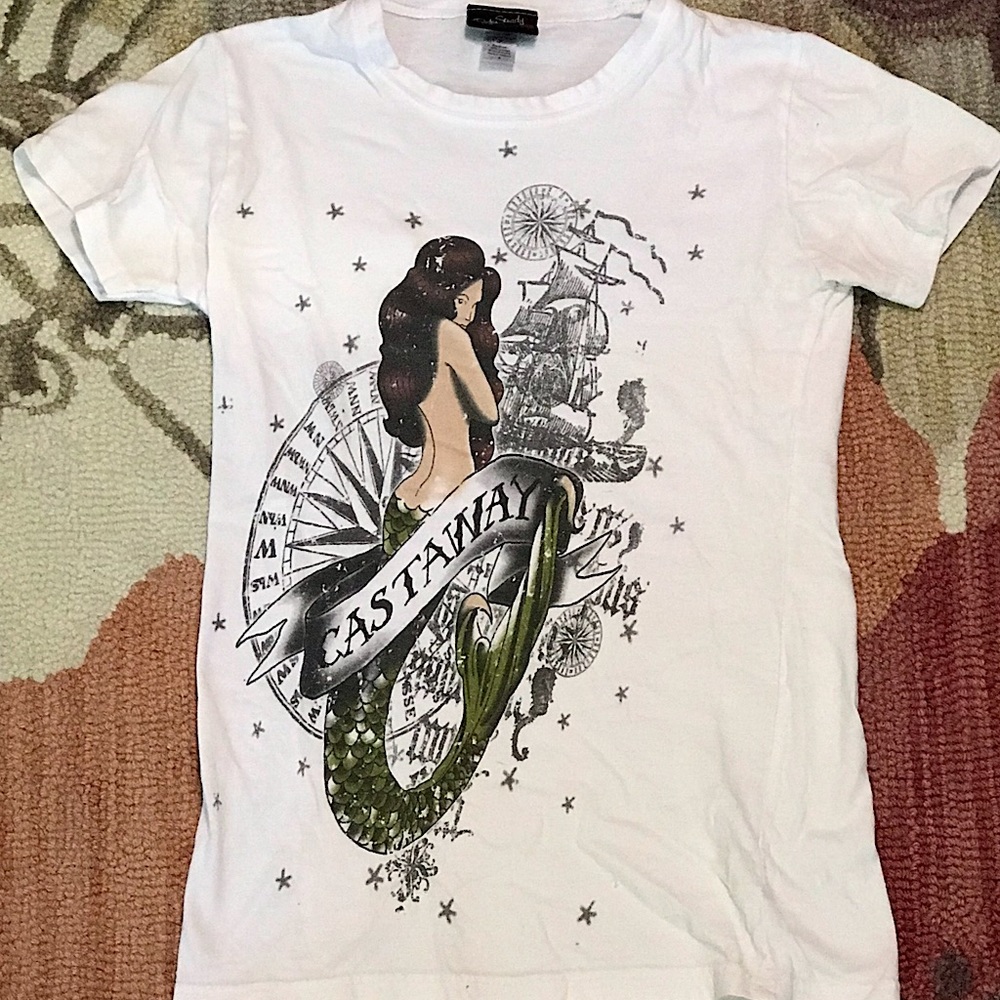 Redhead Mermaid Castaway T-Shirt Size Small. - Picture 1 of 3